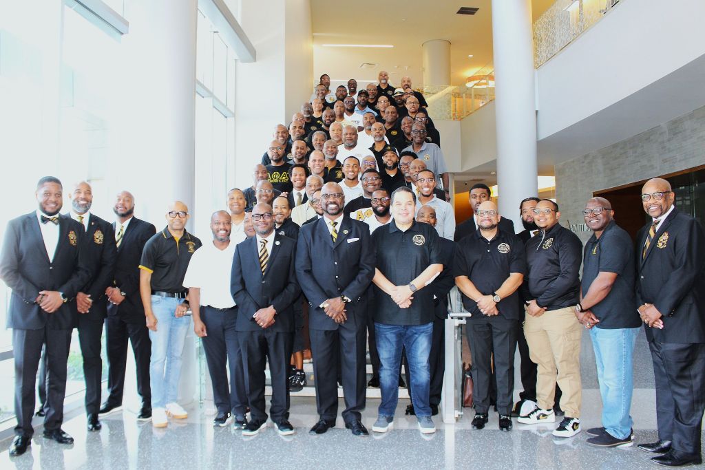 Xi Tau Lambda Chapter brothers group photo — North Dallas Alphas